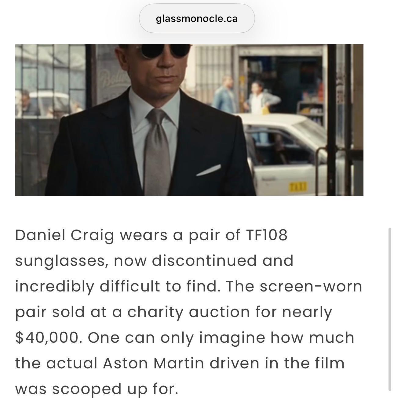 Sunglasses by Tom Ford - James Bond 007